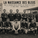 photo reconstituée par IA de la genèse des Bleus à des buts d'illustration