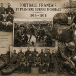 photo reconstituée par IA du football français pendant la première guerre mondiale à des buts d'illustration
